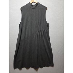 Christian Siriano for J Jill Gray Sleeveless Mock Neck Dress Women’s 3X